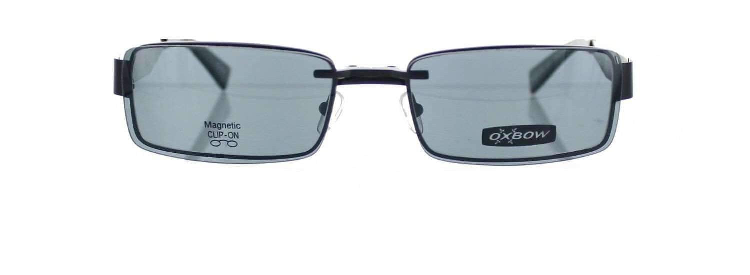 Lunettes Oxbow 354 Argent Noir & Clip Polarisant